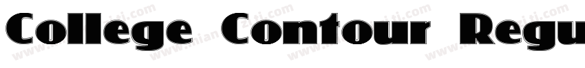 College Contour Regu字体转换